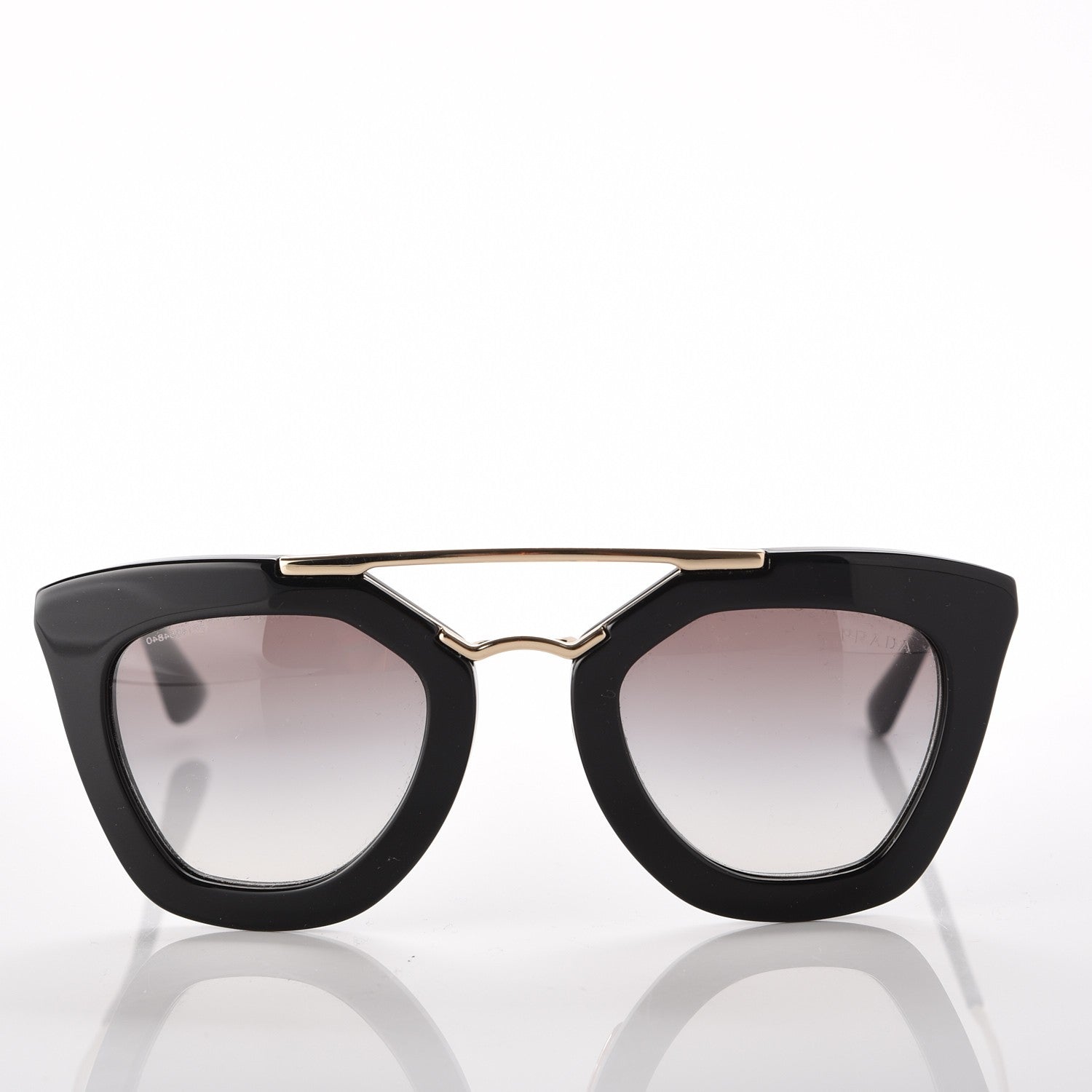 Prada Acetate Cinema Sunglasses SPR 09Q Black 2 of 7