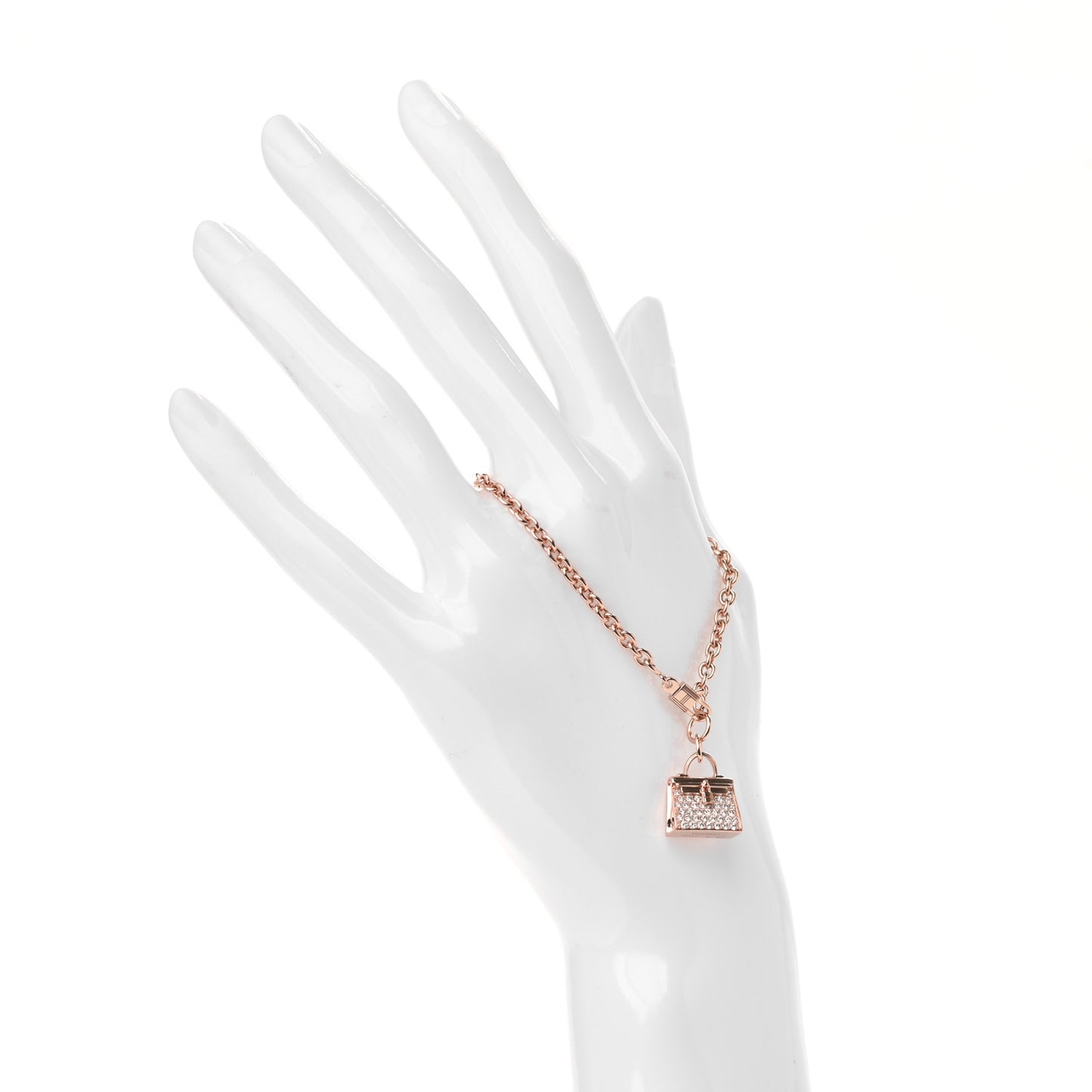 18K Rose Gold Diamond Kelly Amulettes Bracelet SH