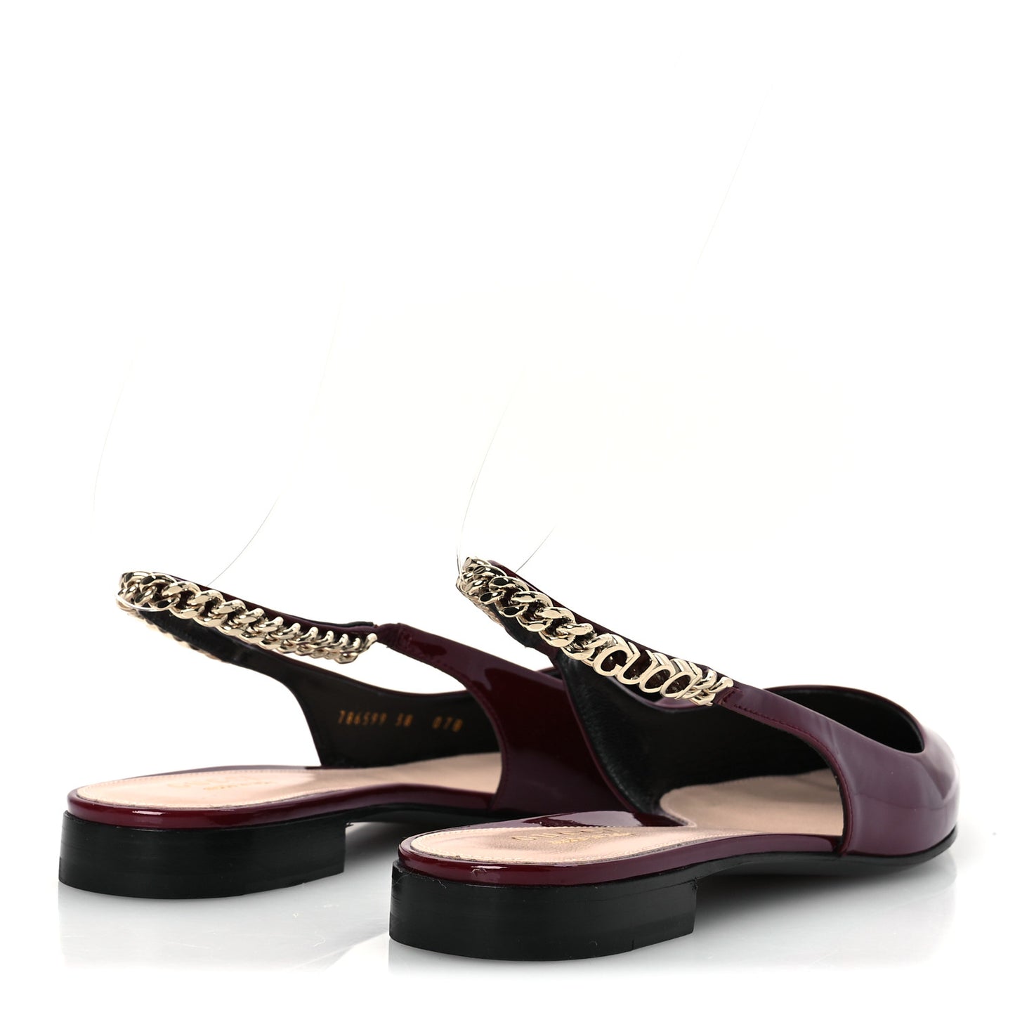 Patent Signoria Ballet Slingback Ballet Flat 38 Rosso Ancora
