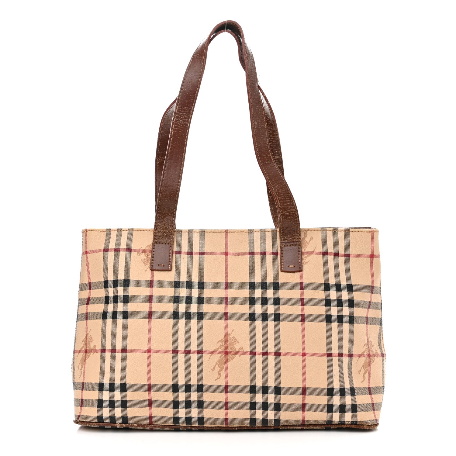Burberry Haymarket Check Tote Brown 1 of 19