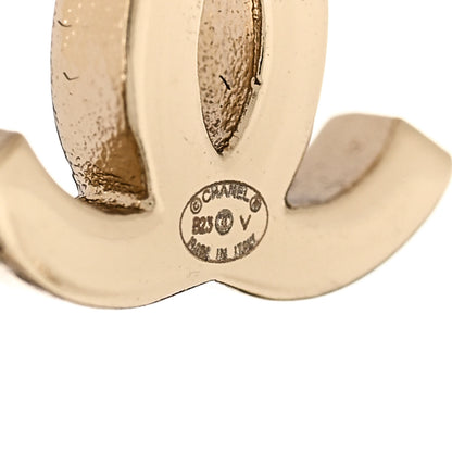 Chanel Lambskin Chain CC Round Earrings Gold Black 4 of 5