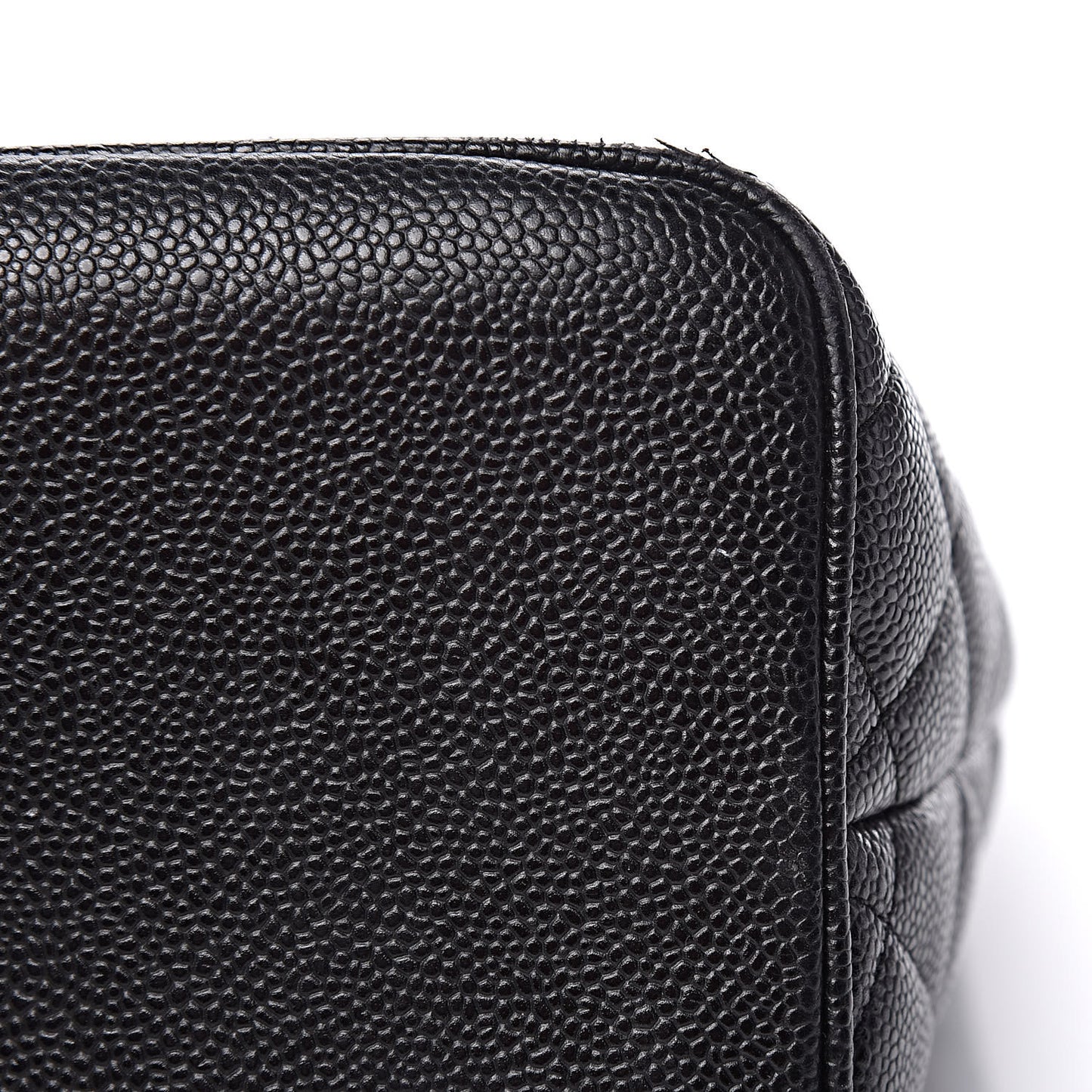 Caviar Quilted Medallion Tote Black