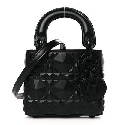 Christian Dior Calfskin Cannage Diamond Micro Lady Dior Black 1 of 9