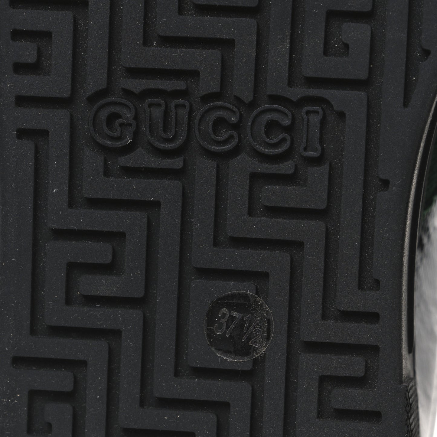 Crystal GG Monogram Web New Ace Sneakers 37.5 Black