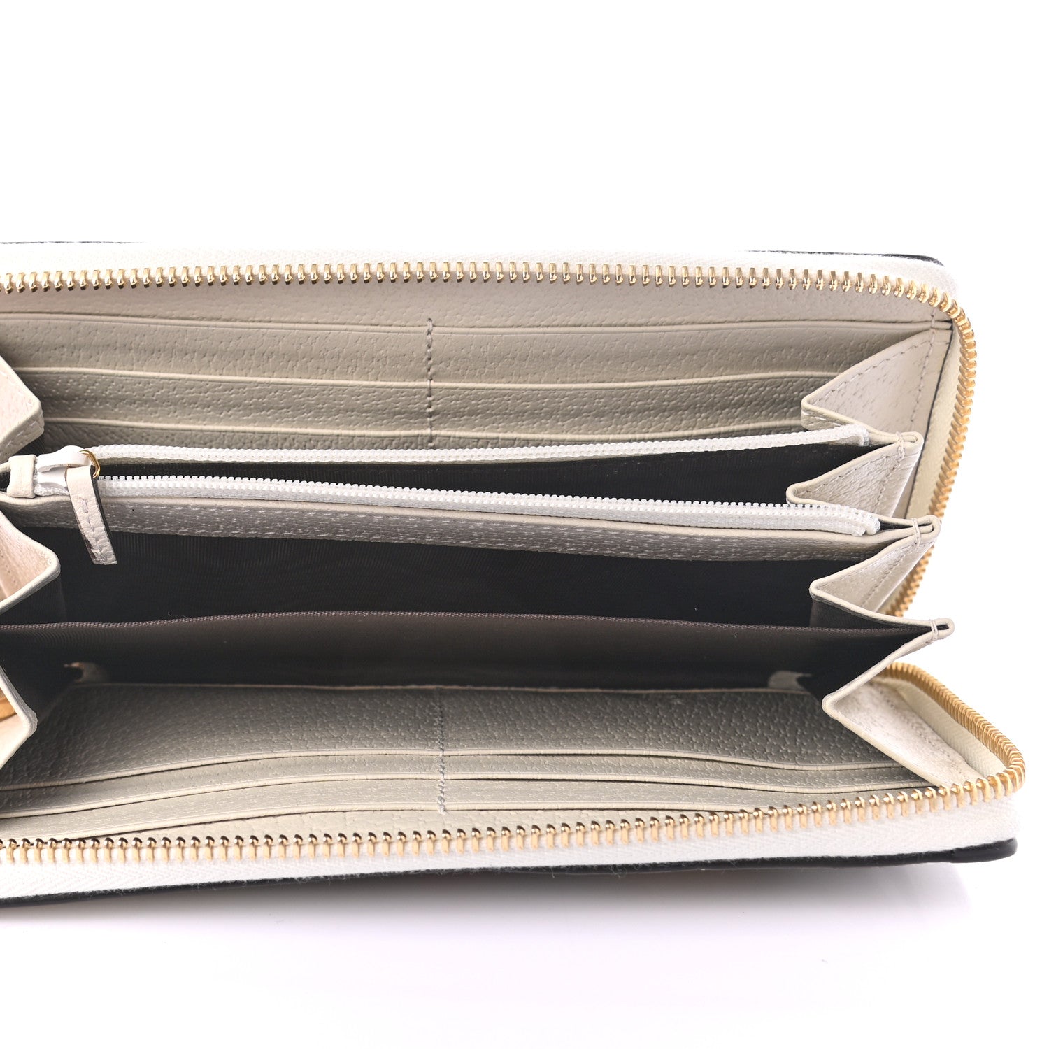Gucci GG Supreme Monogram Flora Ophidia Zip Around Wallet White 5 of 7