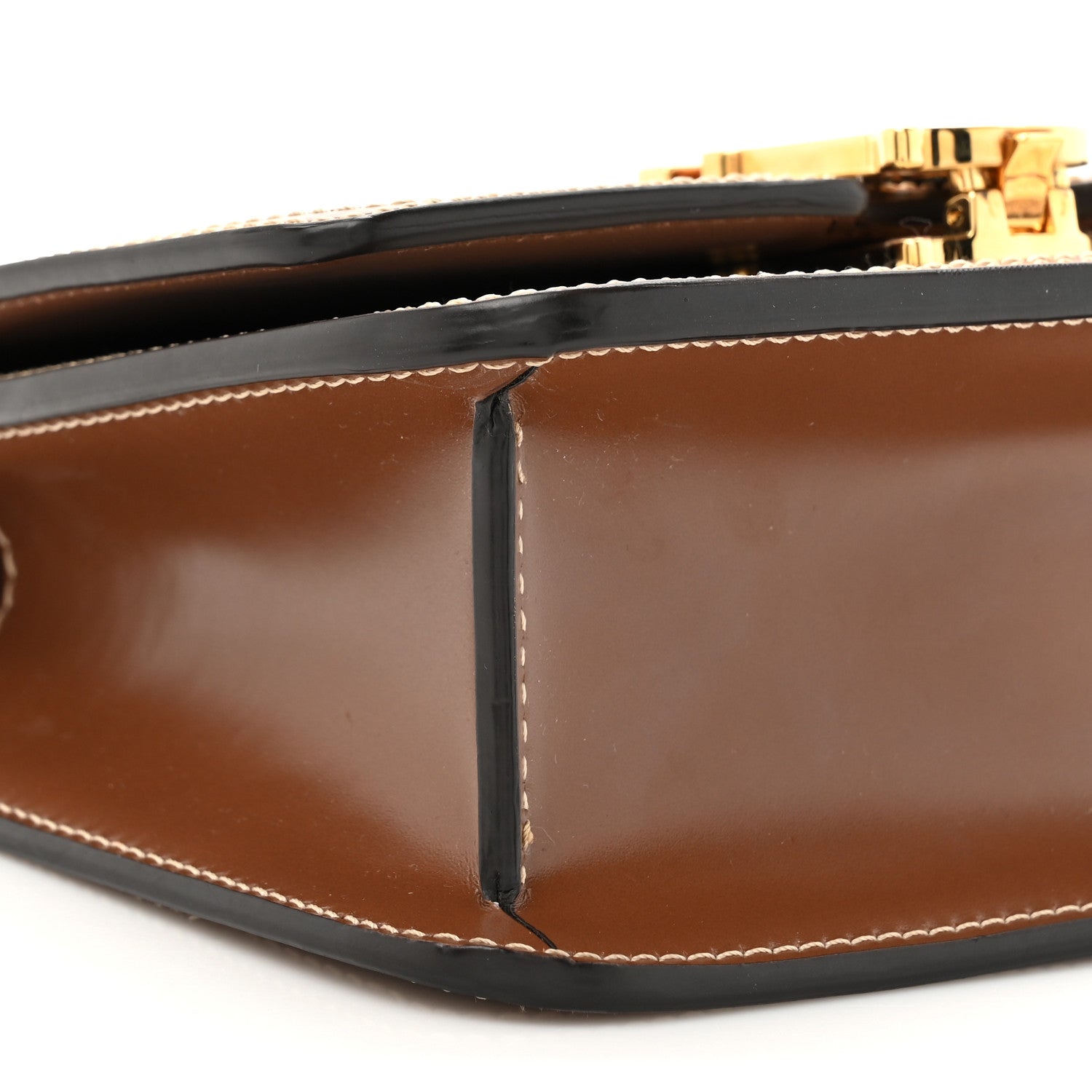 Burberry Canvas Calfskin Small TB Bag Natural Malt Brown 9 of 13