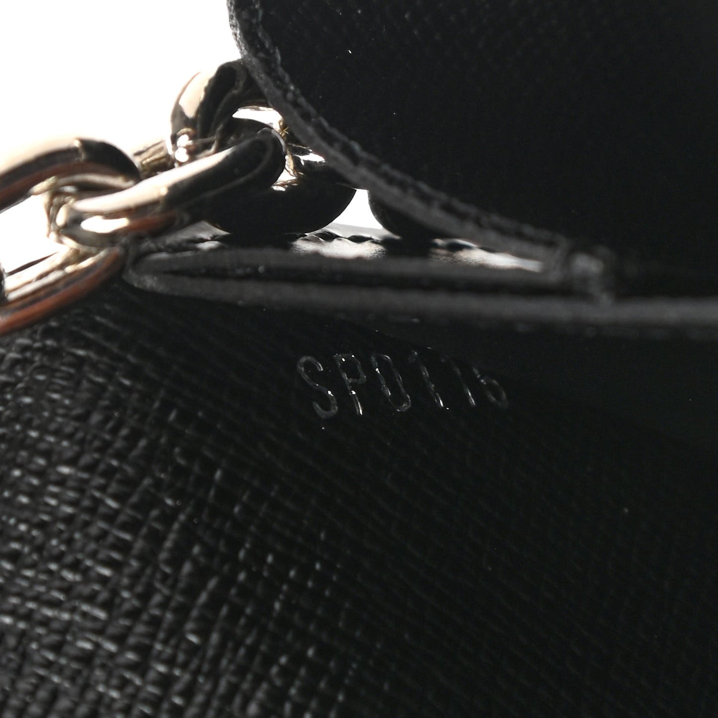 Epi Chain Flower Print Twist Chain Wallet Black