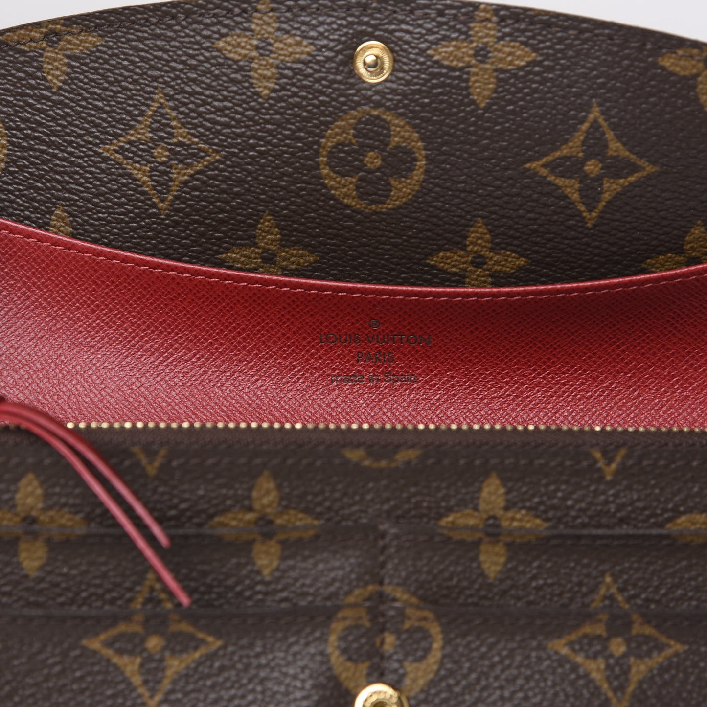 Monogram Emilie Wallet Red