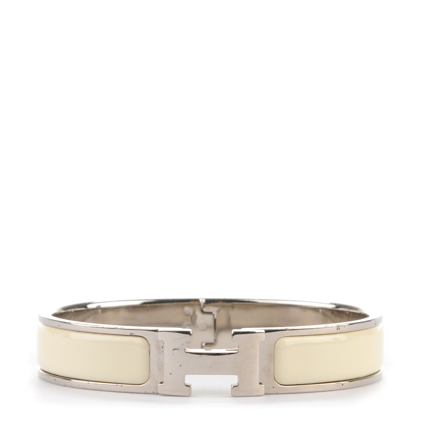 Enamel Narrow Clic Clac H Bracelet GM Craie