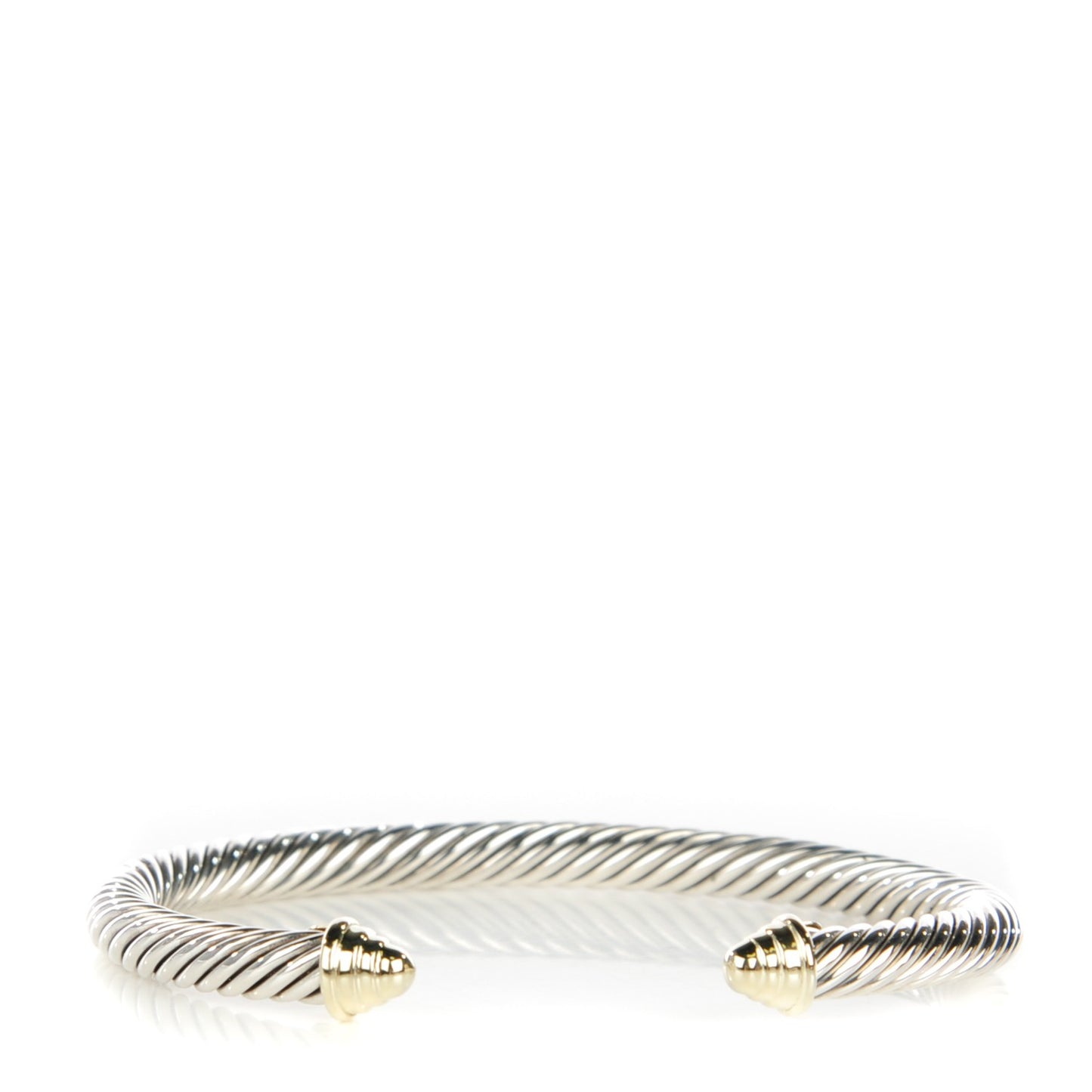 Sterling Silver 14K Yellow Gold 5mm Cable Classics Bracelet