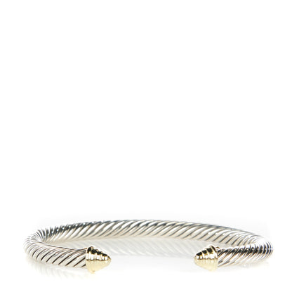 David Yurman Sterling Silver 14K Yellow Gold 5mm Cable Classics Bracelet 1 of 5
