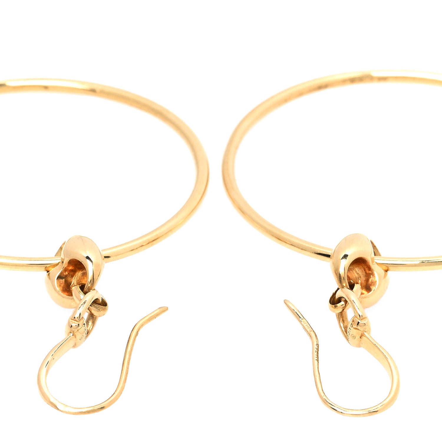 Gucci 18K Yellow Gold Marina Hoop Earrings 4 of 6