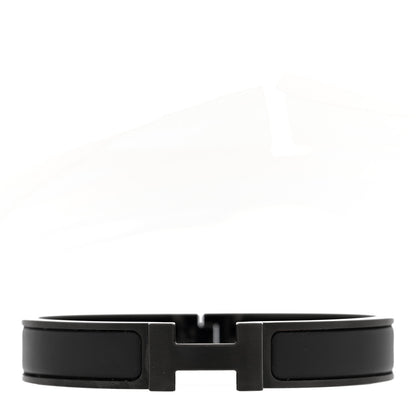 Hermes Matte Enamel Narrow Clic Clac HH Bracelet T4 So Black 1 of 4