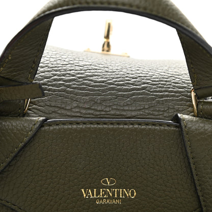 Valentino Garavani Pebbled Calfskin Rockstud Backpack Army Green 14 of 15