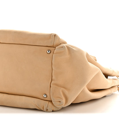 Chanel Lambskin Stitched Accordion Flap Tote Beige 10 of 14
