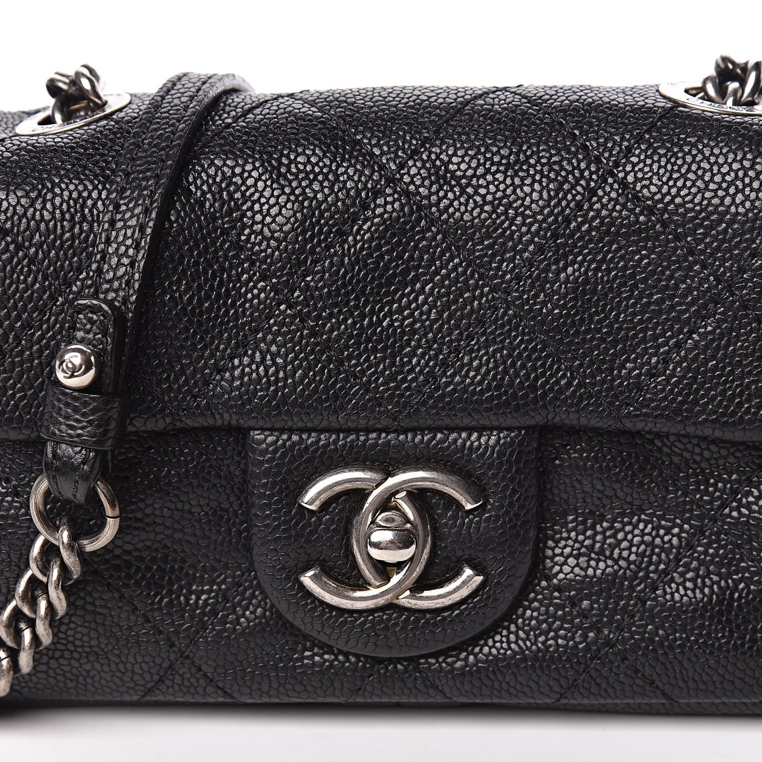 Chanel Caviar Quilted Mini Simply CC Flap Black 10 of 11
