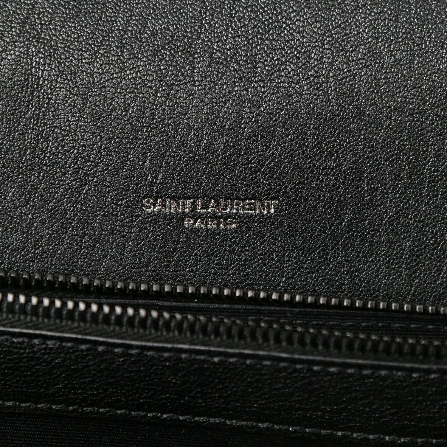 Saint Laurent Sheepskin Matelasse Chevron Monogram Monochrome Large College Satchel Black 6 of 13