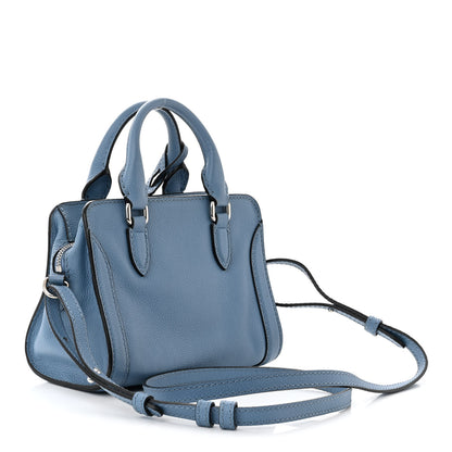 Alexander McQueen Pebbled Calfskin Mini Padlock Tote Light Blue 3 of 10