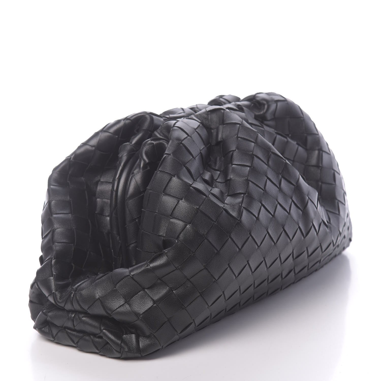 Bottega Veneta Nappa Maxi Intreccio The Pouch Oversized Clutch Black 3 of 9