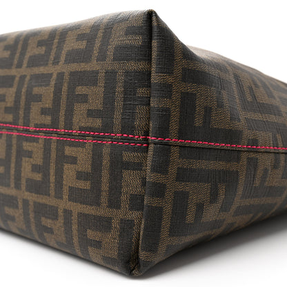 Fendi Zucca Spalmati Medium Roll Tote Tobacco Fuxia 9 of 11