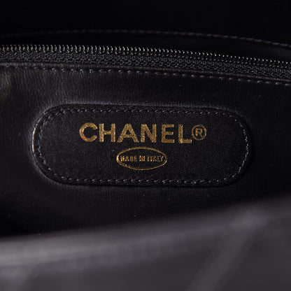 Chanel Calfskin Stitched XL Weekender Black 8 of 14