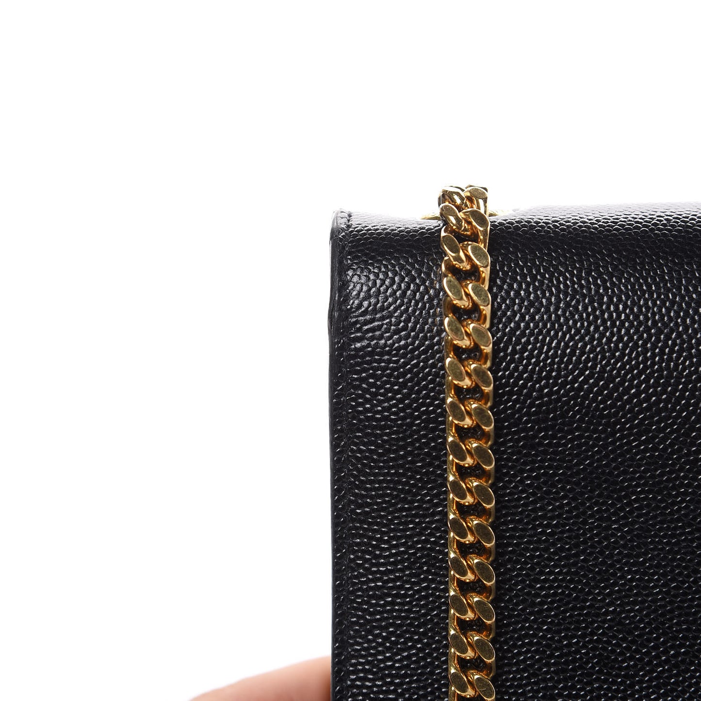 Grain De Poudre Medium Classic Monogram Kate Satchel Black