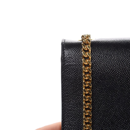 Saint Laurent Grain De Poudre Medium Classic Monogram Kate Satchel Black 12 of 14