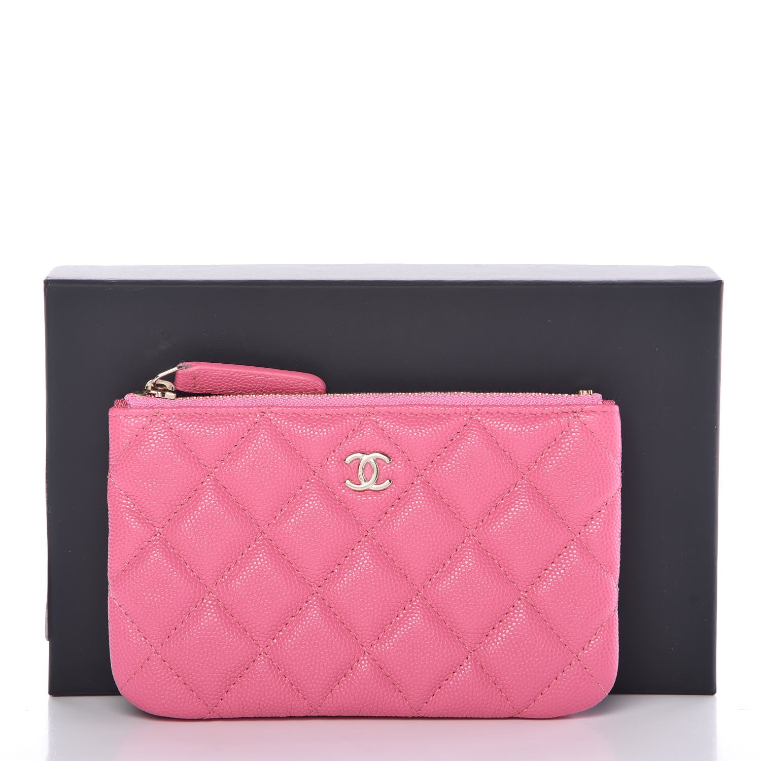 Chanel Caviar Quilted Small Cosmetic Case Pink 8 of 8