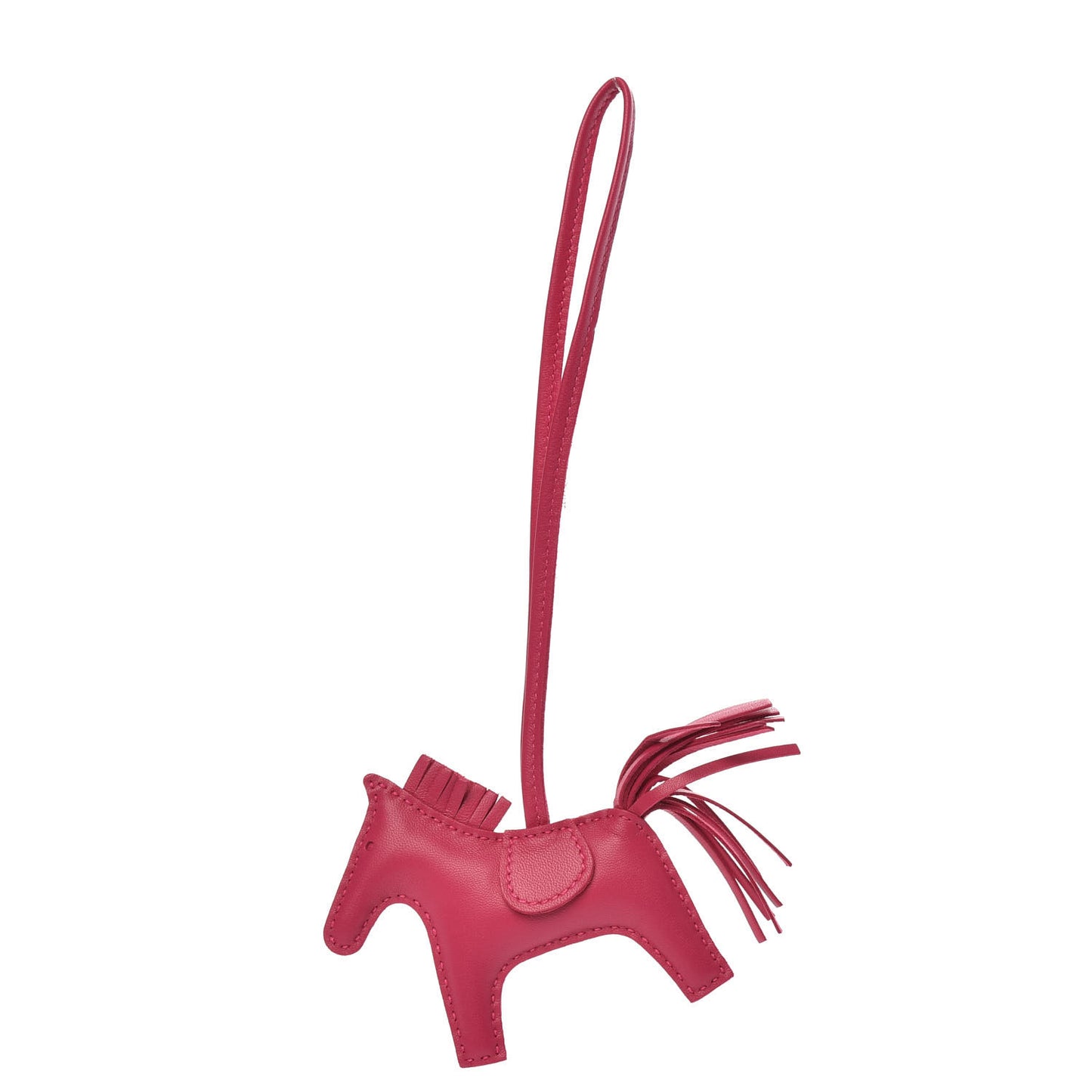 Milo Lambskin Grigri Rodeo Horse Bag Charm PM Rose Mexico