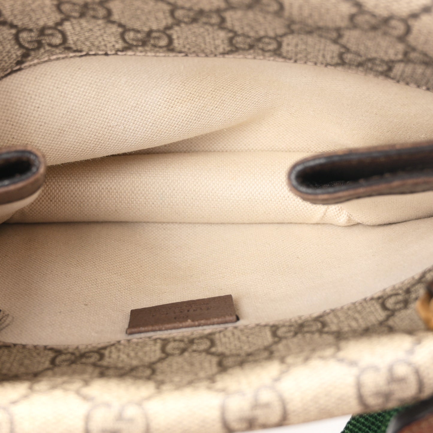 GG Supreme Monogram Web Small Neo Vintage Double Flap Messenger Bag Beige New Acero