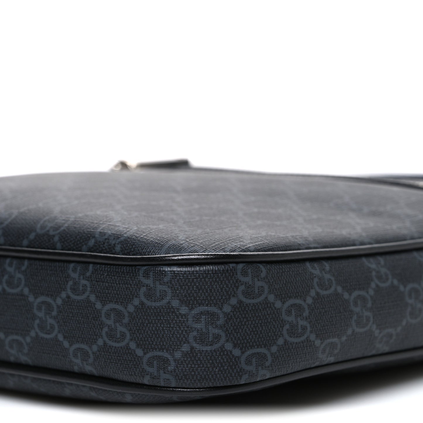 GG Supreme Monogram Messenger Bag Black Grey