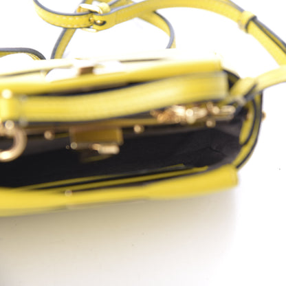 Fendi Shiny Nappa Micro Peekaboo Iconic Satchel Lime 5 of 9