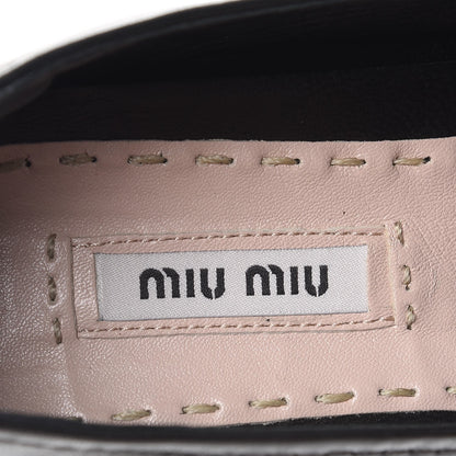 Miu Miu Nappa Metal Cap Toe Slip On Sneakers 36 Nero Black 10 of 15