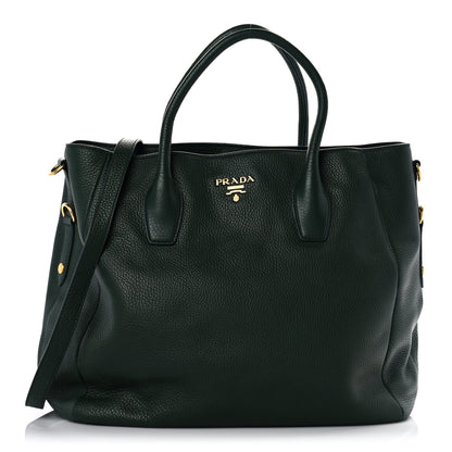 Prada Vitello Daino Tote Foresta 2 of 10