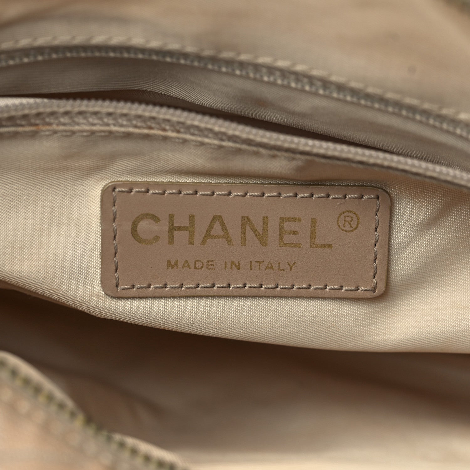 Chanel Nylon Travel Shoulder Bag Beige 6 of 14