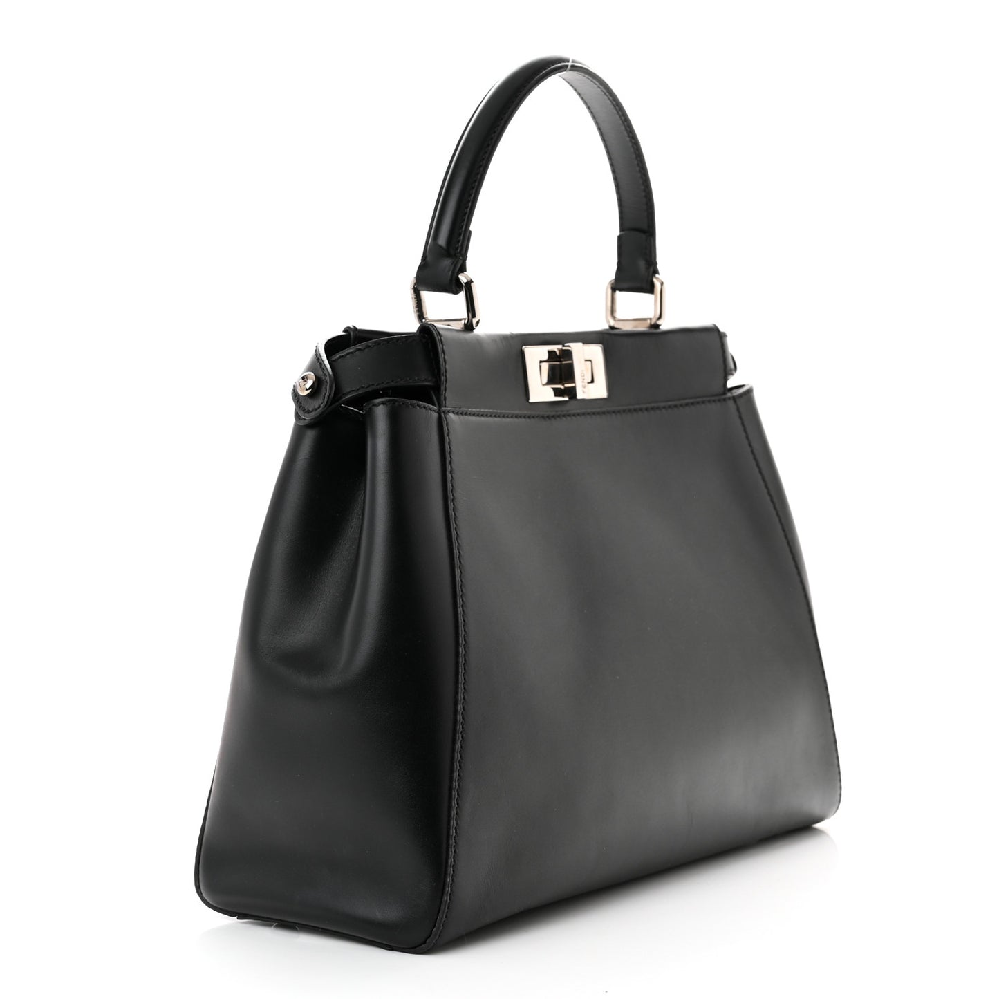 Vitello Seta Snakeskin Crocodile Monster Eyes Medium Peekaboo Iconic Satchel Black Girasole