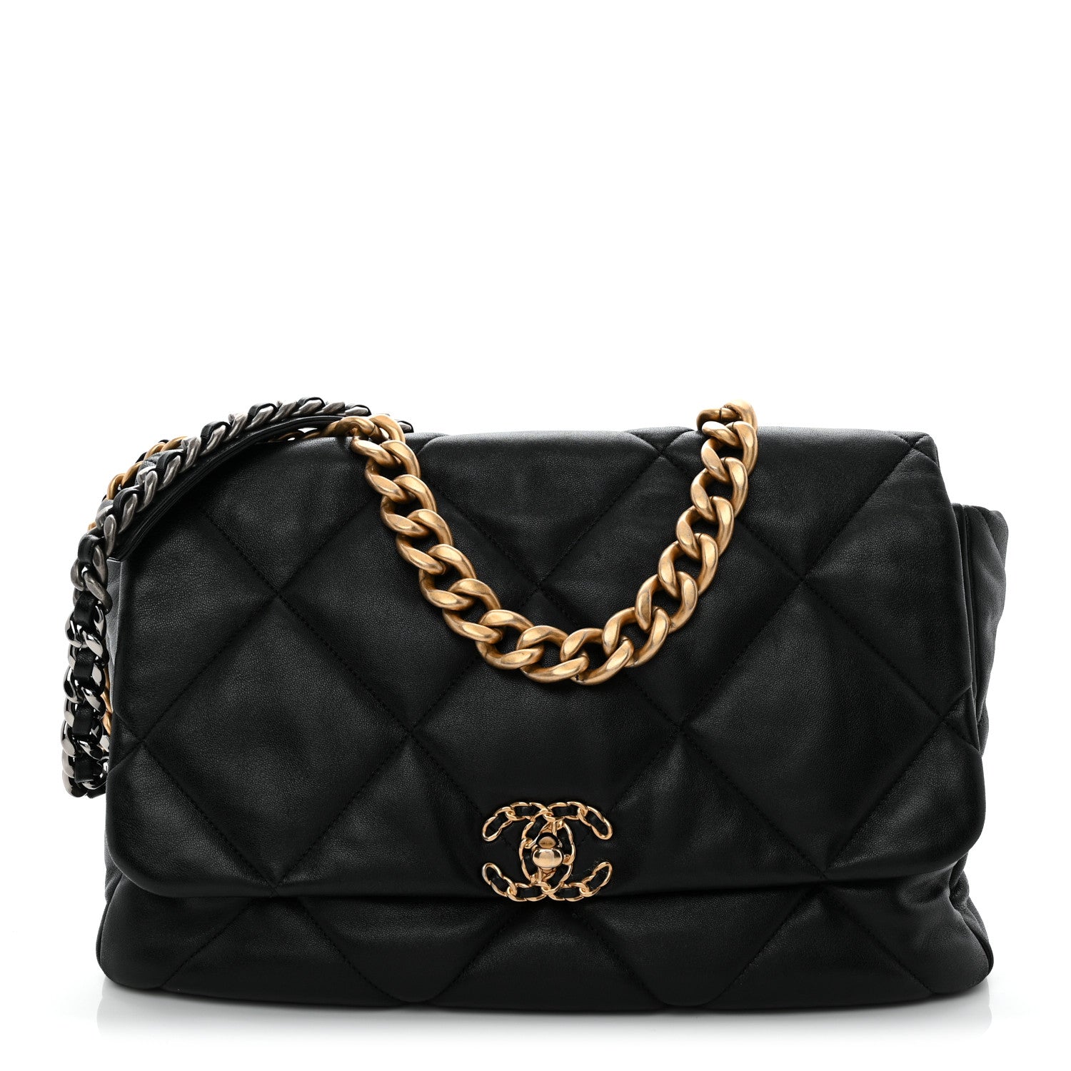 Chanel Lambskin Quilted Maxi Chanel 19 Flap Black 1 of 10