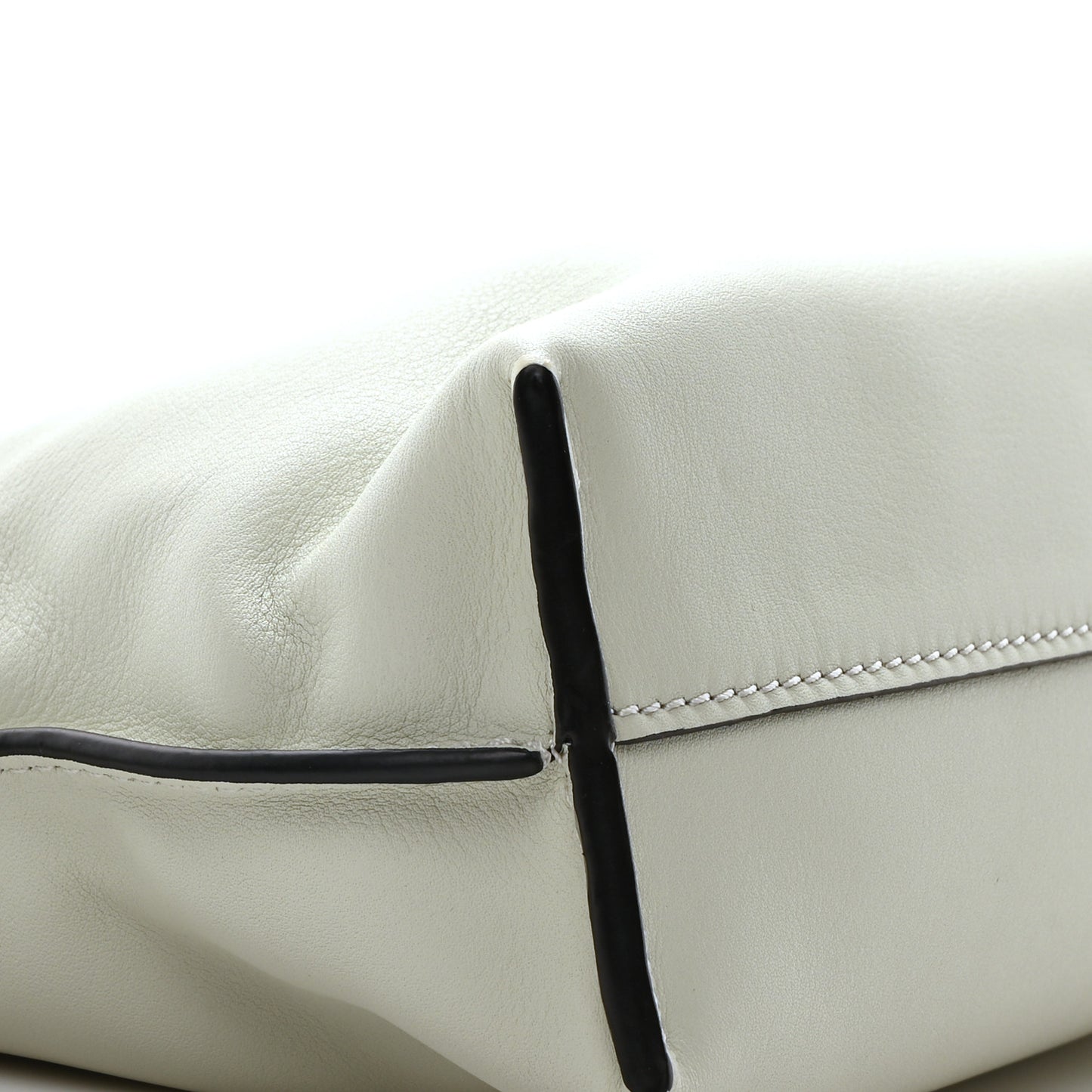 Calfskin Flamenco Knot Clutch Light Celadon