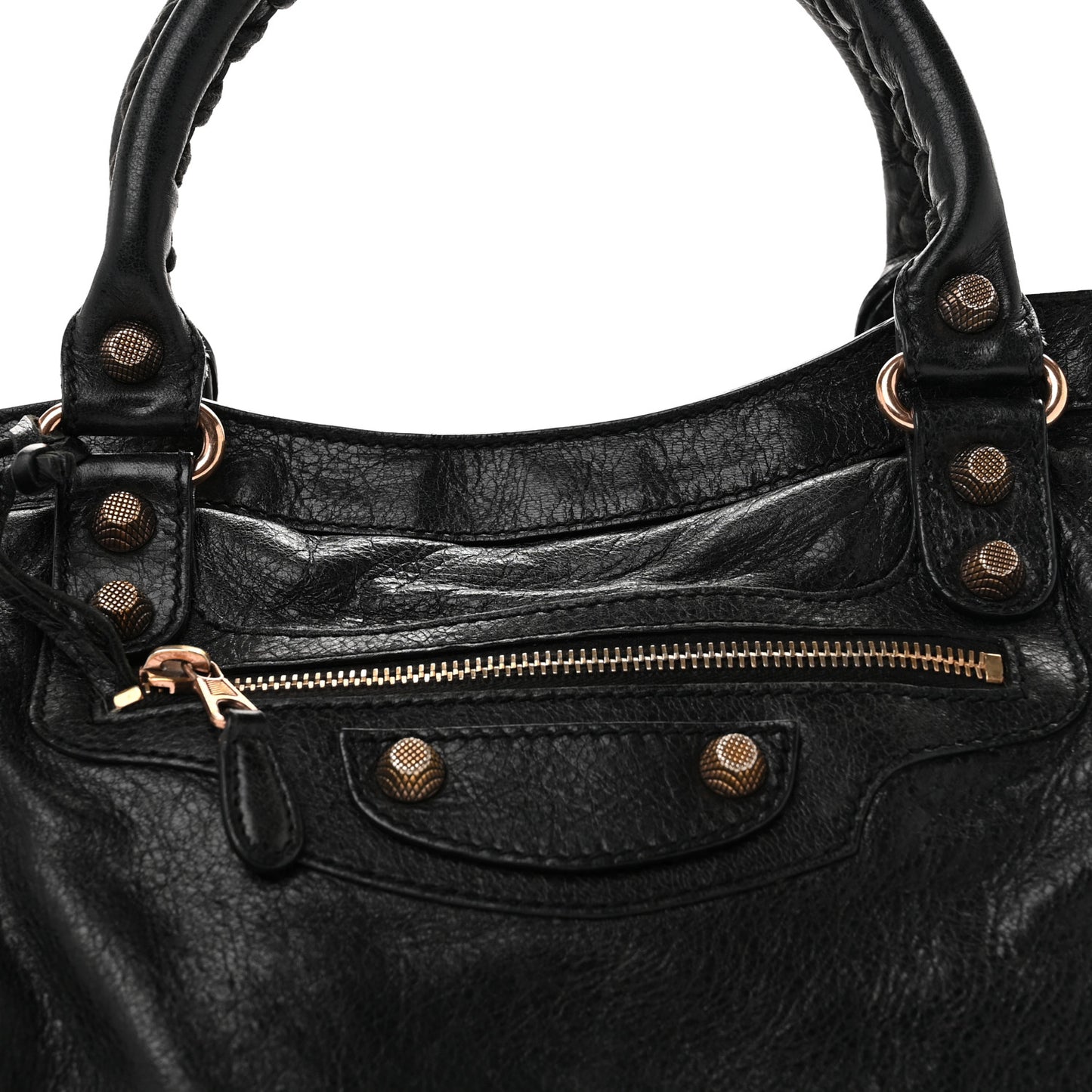 Agneau Giant 12 Rose Gold Hardware City Black
