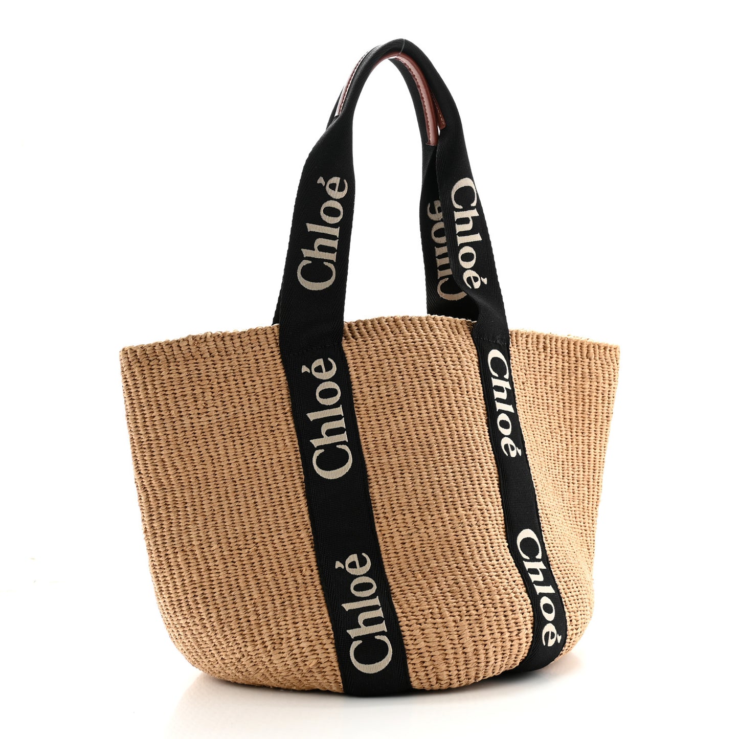 X MIFUKO Raffia Large Woody Basket Bag Black