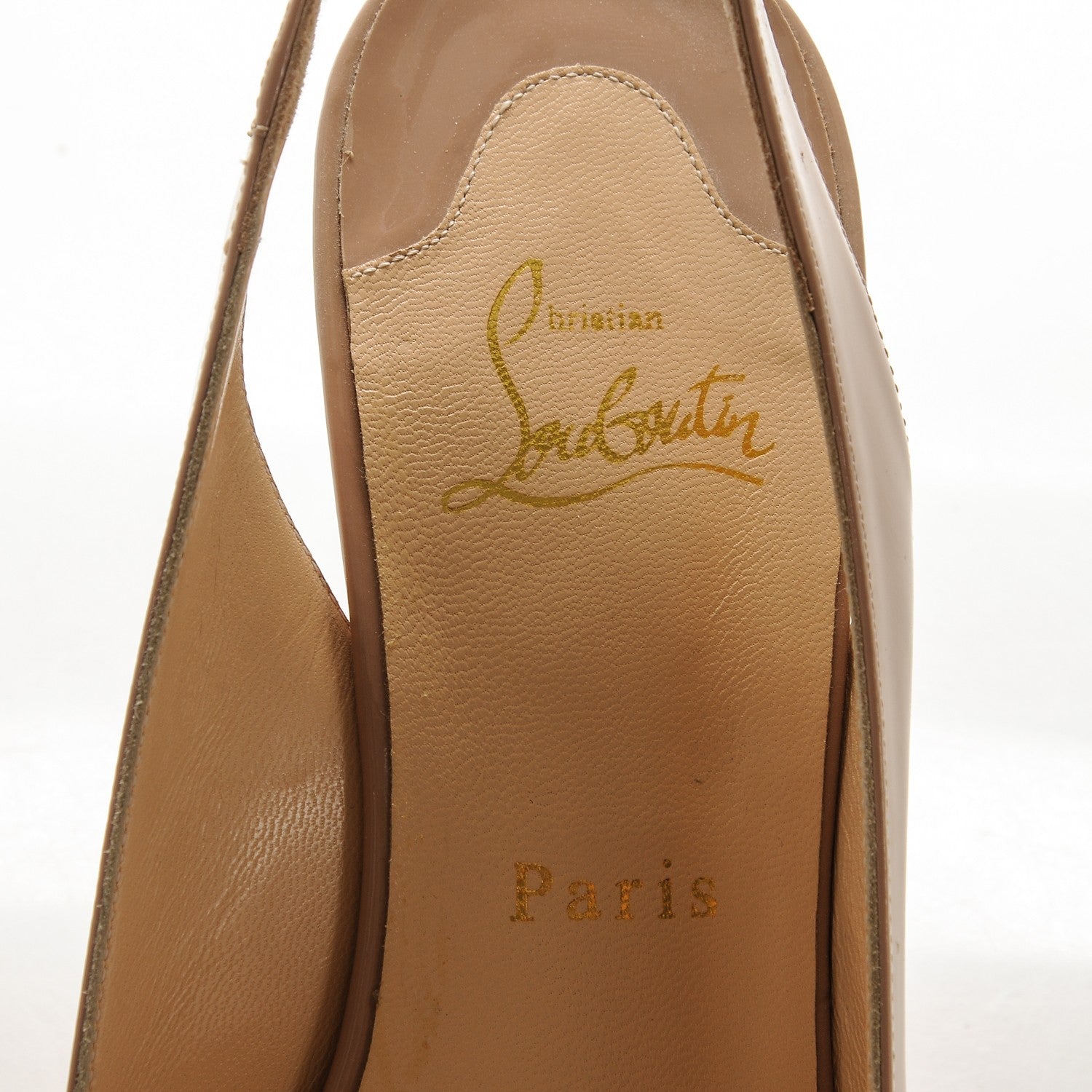 Christian Louboutin Patent Soso 100 Sandals 39 Nude 7 of 7