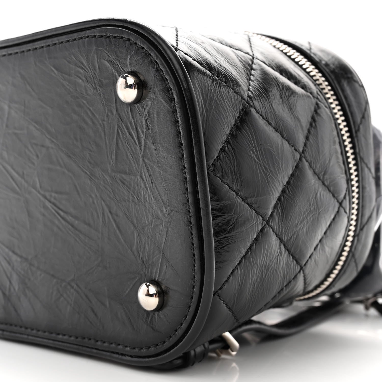 Chanel Crumpled Calfskin PVC Quilted Backpack Black 11 of 12