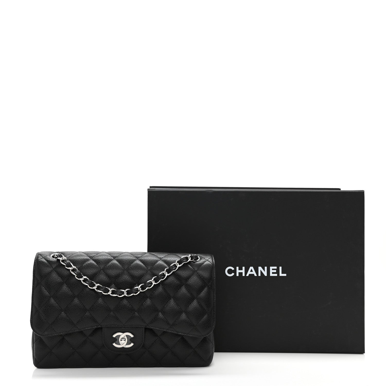 Chanel Caviar Quilted Jumbo Double Flap Black 11 of 11
