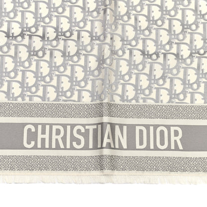 Christian Dior Silk Oblique Scarf Grey 3 of 10