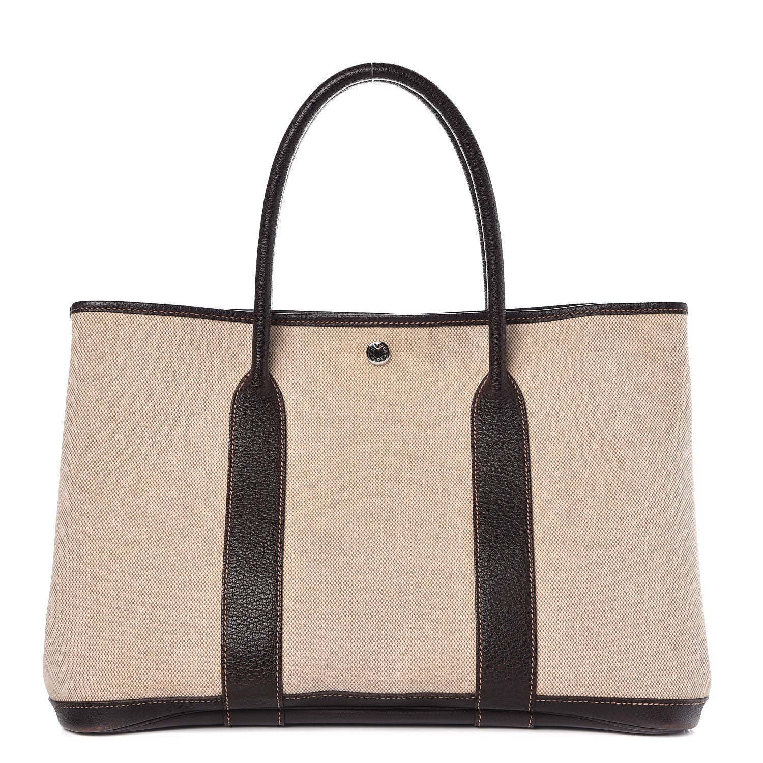 Hermes Buffle Sindhu Toile Garden Party 36 MM Tote Marron Fonce 1 of 10