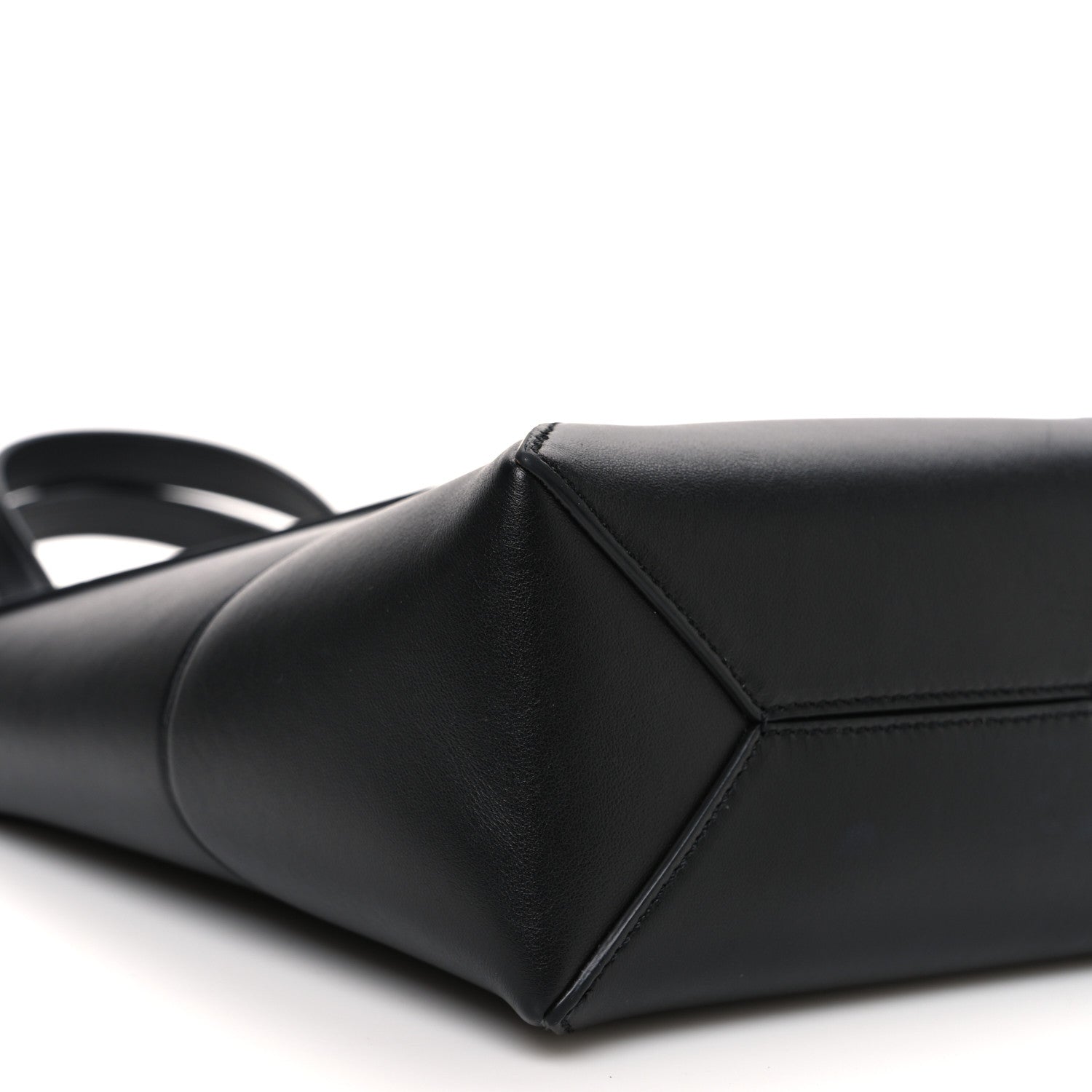 Loewe Shiny Calfskin Mini Puzzle Fold Tote Black 9 of 11