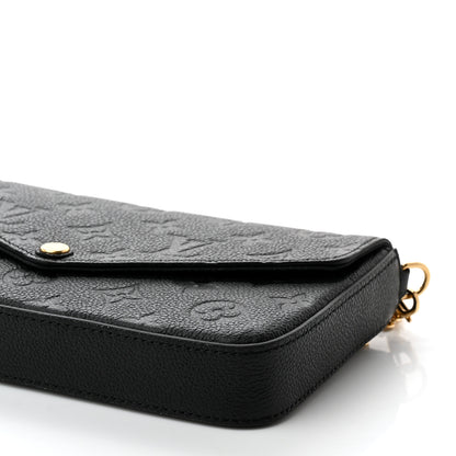 Louis Vuitton Empreinte Pochette Felicie Chain Wallet Black 9 of 9