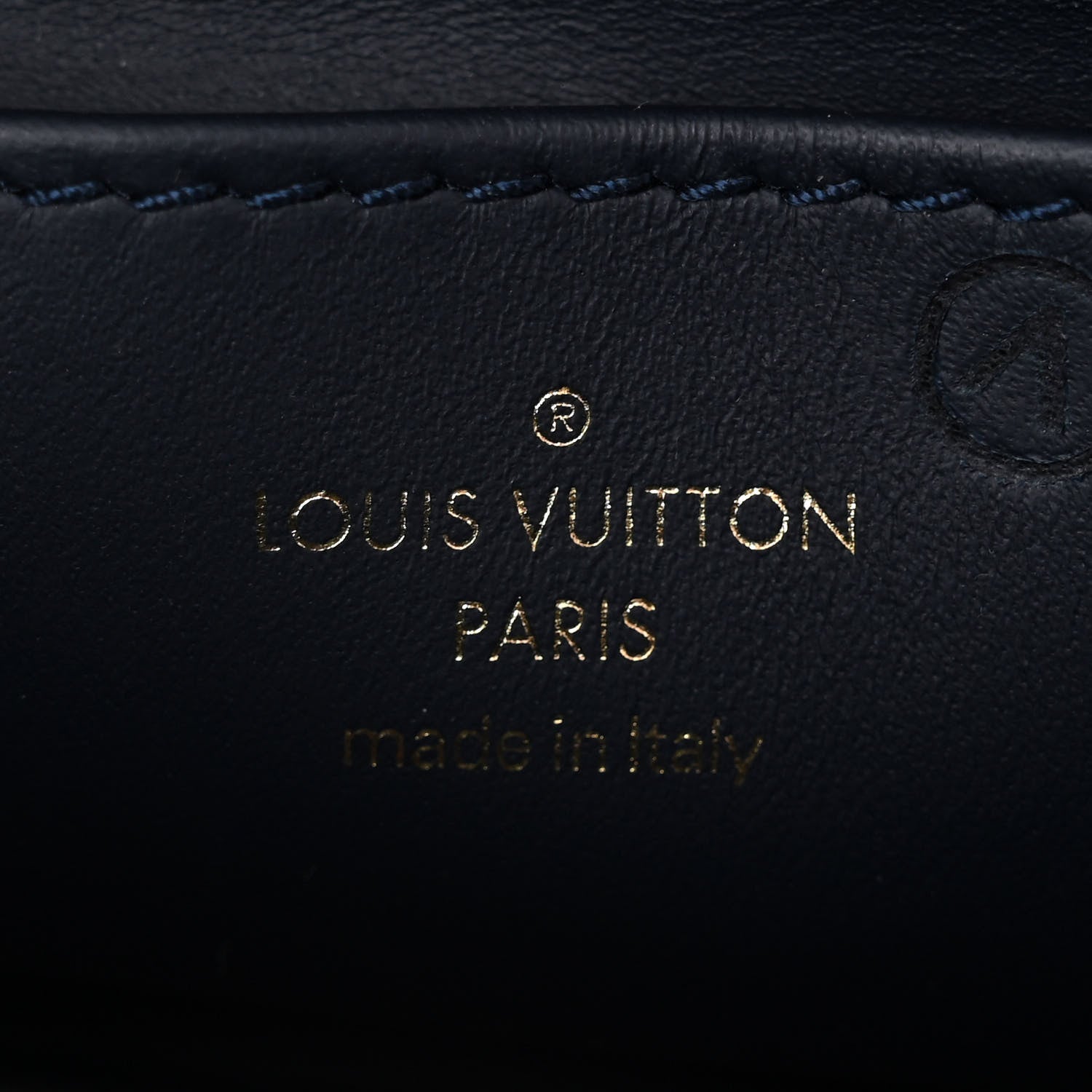 Louis Vuitton Lambskin Malletage Top Handle GO-14 MM Bleu Marine 7 of 10