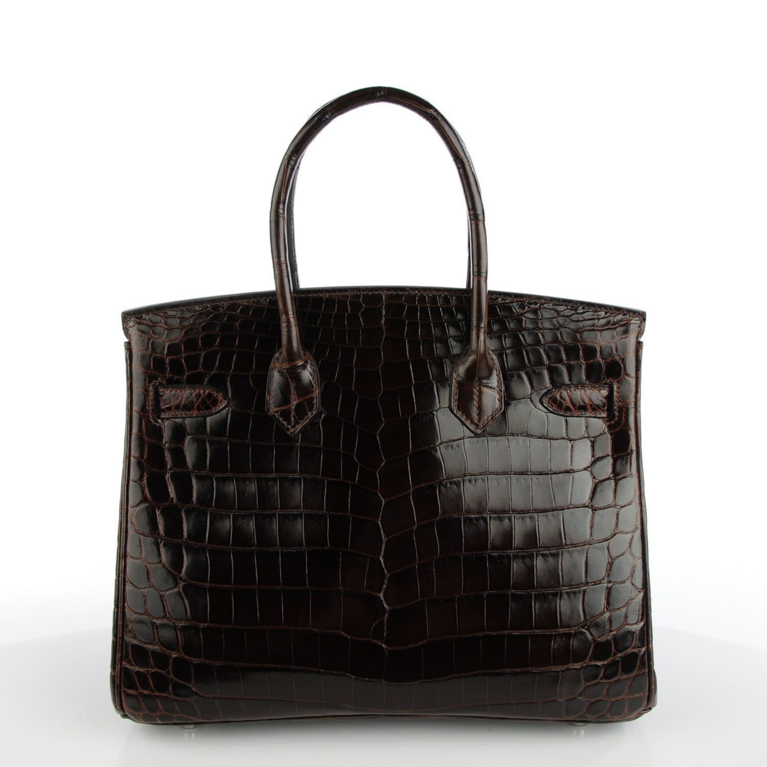 Hermes Shiny Niloticus Crocodile Birkin 30 Havane 6 of 23