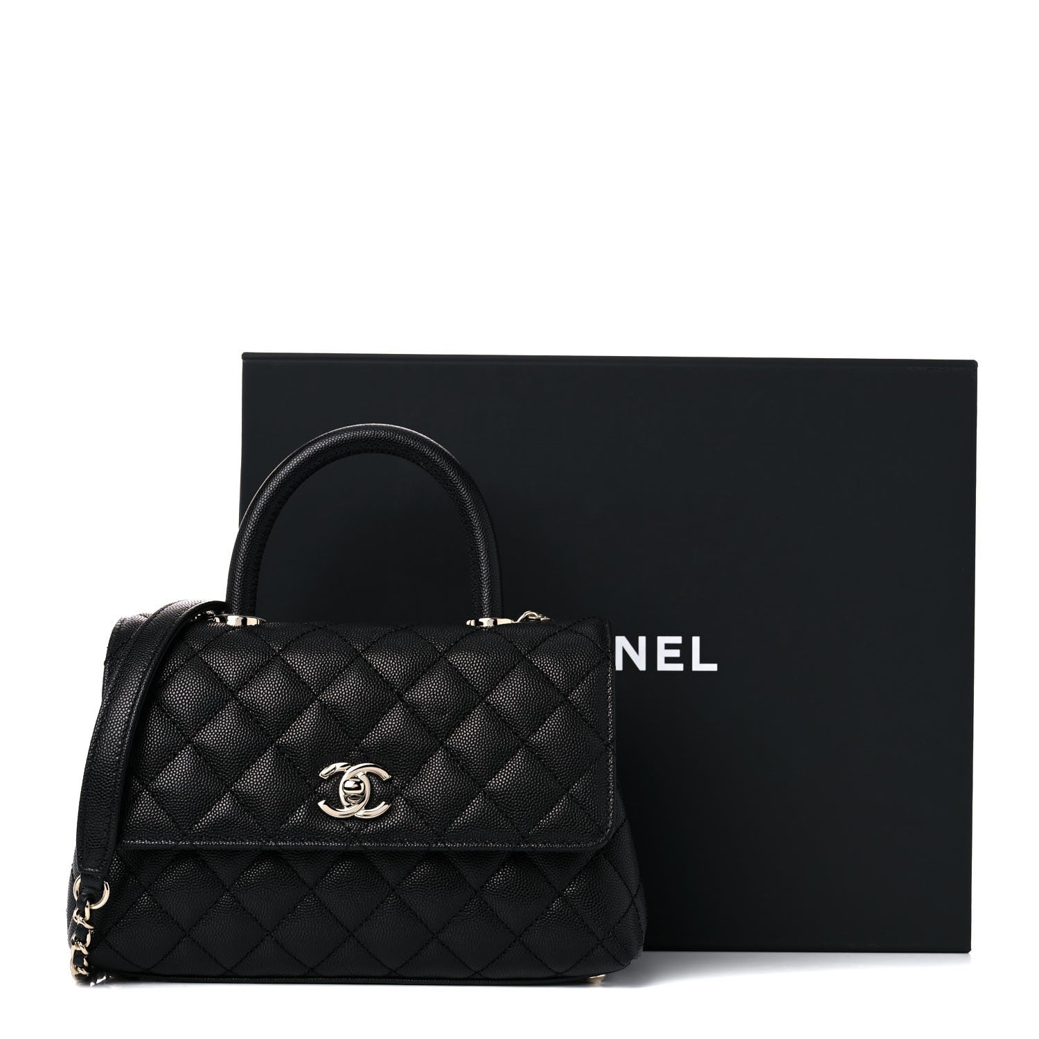 Chanel Caviar Quilted Mini Coco Handle Flap Black 10 of 10